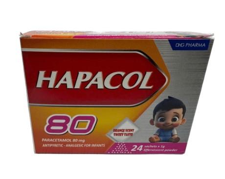 5742. Hapacol 80 - (Paracetamol 80mg) - [Thùng 144 Hộp; Hộp 24 Gói; Gói 1 G] Dhg Pharma - Việt Nam