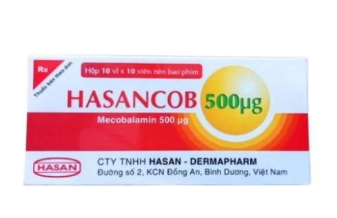 5933. HASANCOB - (Mecobalamin 500mcg) - [Thùng 100 Hộp; Hộp 10 Vỉ; Vỉ 10 Viên] Hasan - Việt Nam
