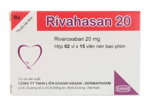 5951. RIVAHASAN 20 - (Rivaroxaban 20mg) - [Thùng 100 Hộp; Hộp 2 Vỉ; Vỉ 15 Viên] Hasan - Việt Nam