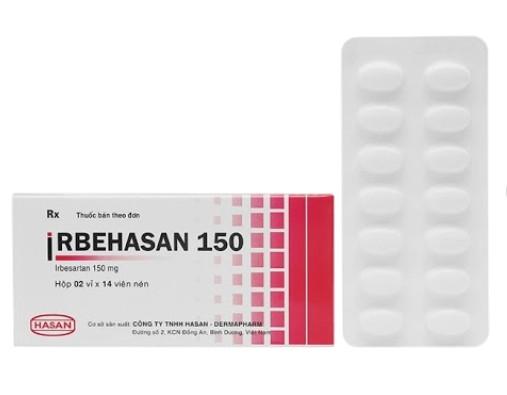 5958. IrbeHasan 150 - (Irbesartan 150mg) - [Thùng 100 Hộp; Hộp 2 Vỉ; Vỉ 14 Viên] Hasan - Việt Nam