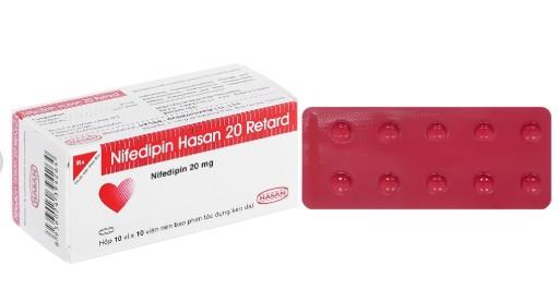 5959. NIFEDIPIN HASAN 20 - (Nifedipin 20mg) - [Thùng 100 Hộp; Hộp 10 Vỉ; Vỉ 10 Viên] Hasan - Việt Nam