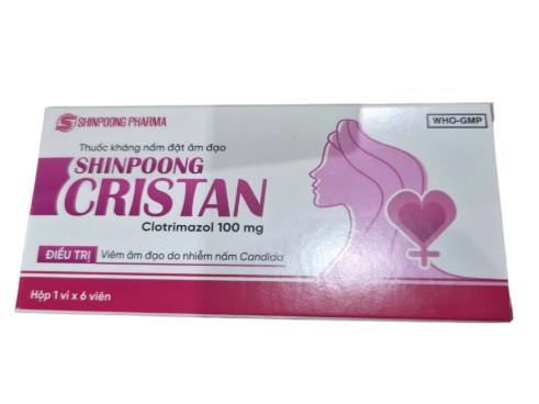 5783. Spcristan - (Clotrimazol 100mg) - [Thùng 680 Vỉ; Vỉ 1 Hộp; Hộp 6 Viên] Shinpoong Daewoo - Hàn Quốc