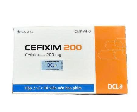 1271. Rx Cefixim 200 - (Cefixim 200mg) - [Thùng 152 Hộp; Hộp 2 Vỉ; Vỉ 10 Viên] Cửu Long - Việt Nam