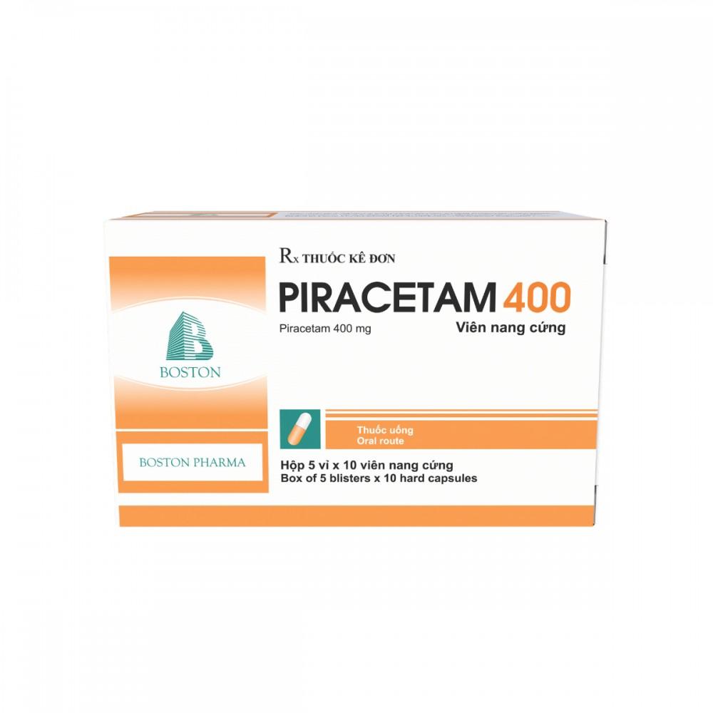 6007. Piracetam 400 - (Piracetam 400mg) - [Thùng 80 hộp; Hộp 5 Vỉ; Vỉ 10 viên] Bostonpharma - Việt Nam
