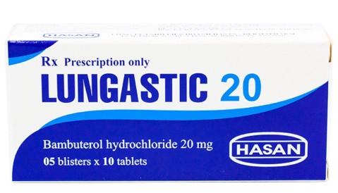 2084. Lungastic 20 - (Bambuterol 20mg) - [Thùng 320 Hộp; Hộp 5 Vỉ; Vỉ 10 Viên] Hasan - Việt Nam