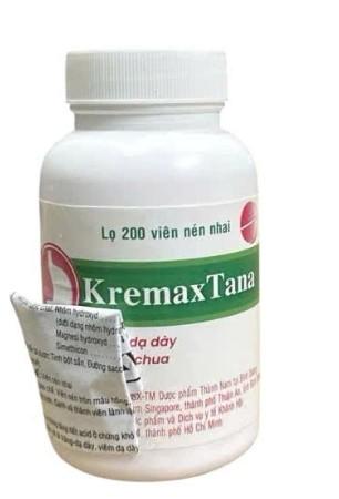 6033. Kremaxtana - (Nhôm hydroxyd 200mg + Magnesi hydroxyd 200mg + Simethicon 25mg) - [Thùng 120 Chai; Chai 200 Viên] Thành Nam - Việt Nam