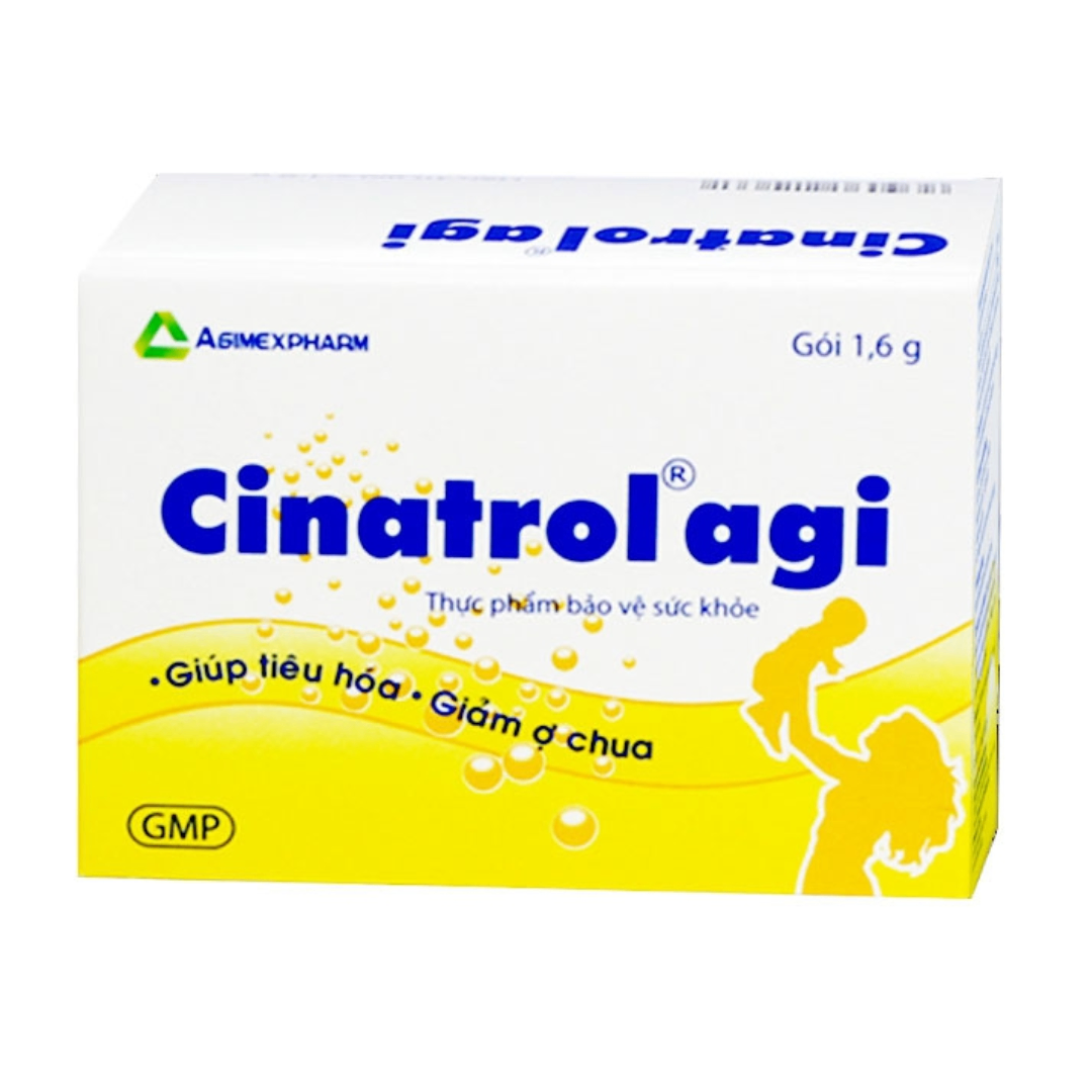 1255. Cinatrol Agi Tpbvsk - (Natri hydrocacbonat 210mg + Acid citric 178mg) - [Thùng 105 Hộp; Hộp 30 Gói] Agimexpharm - Việt Nam