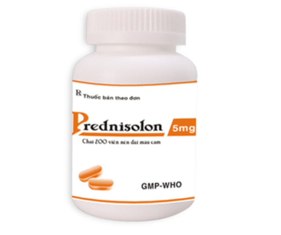 1407. Prednisolon 5Mg - (Prednisolon 5mg) - [Thùng 240 chai; chai 200 viên] Tipharco - Việt Nam