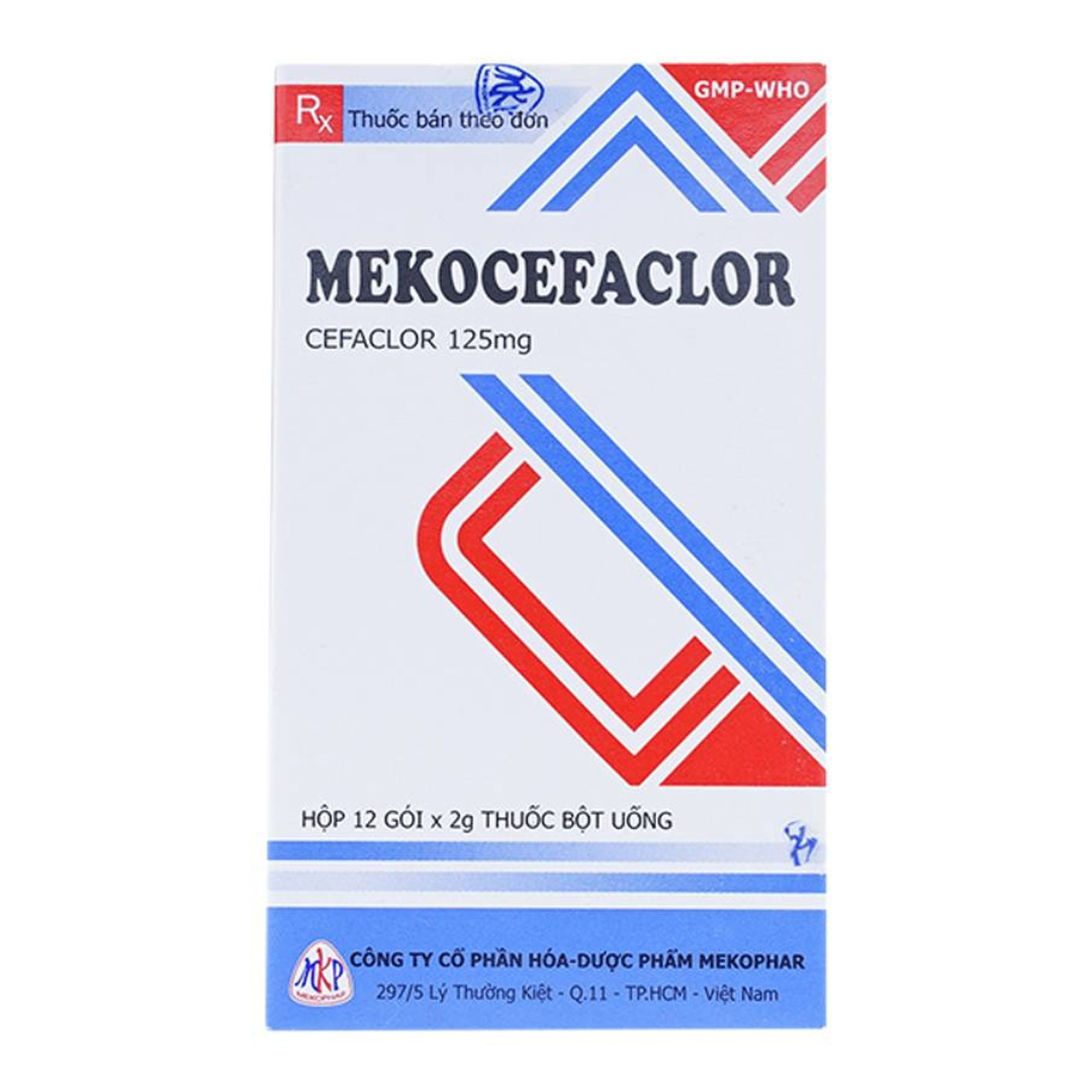 1429. Mekocefaclor 125 - (Cefaclor 125mg) - [Thùng 96 hộp; hộp 12 gói; gói 2 g] Mekophar - Việt Nam