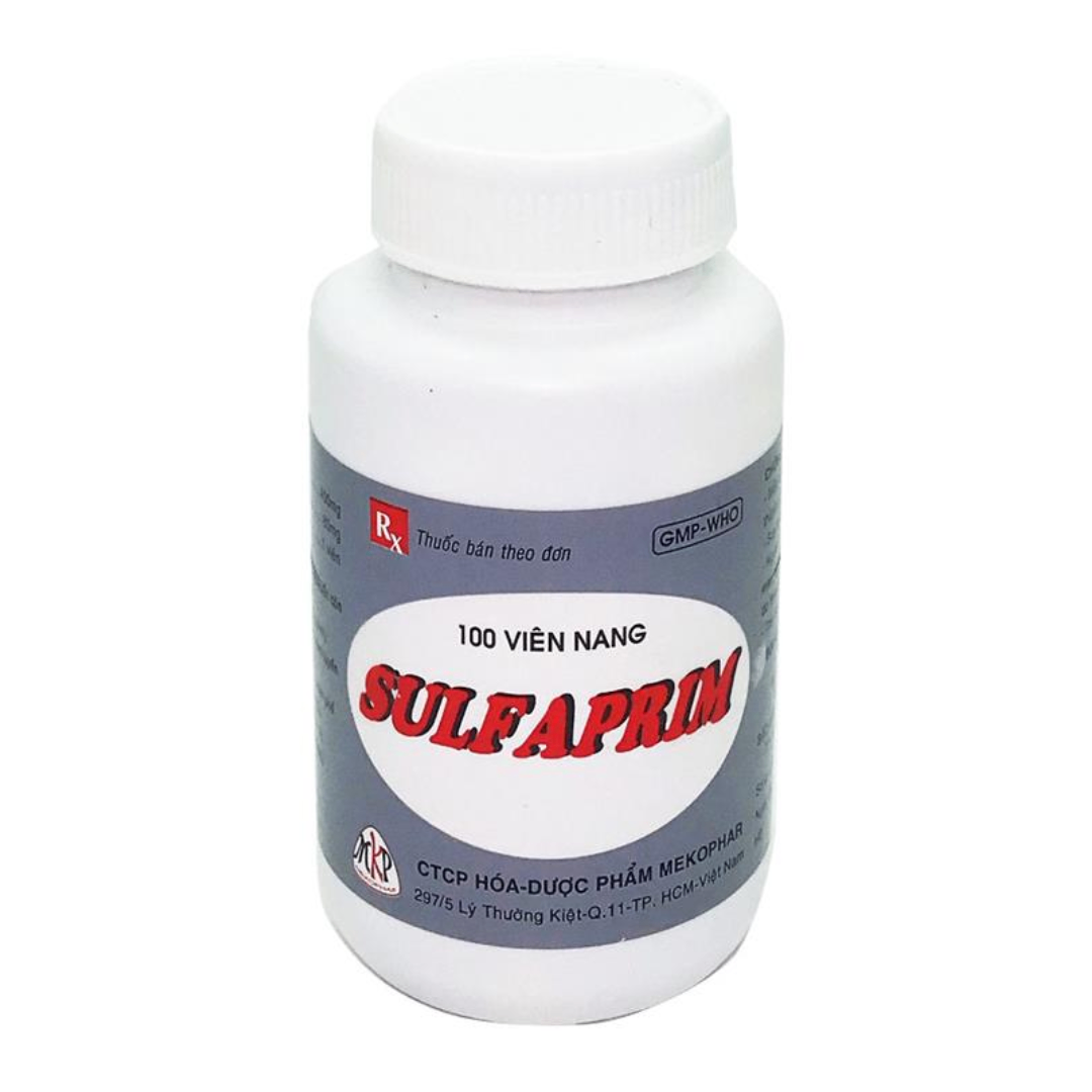 1443. Sulfaprim 480 Vna - (Sulfamethoxazol 400mg + Trimethoprim 80mg) - [Thùng 84 chai; chai 100 viên] Mekophar - Việt Nam