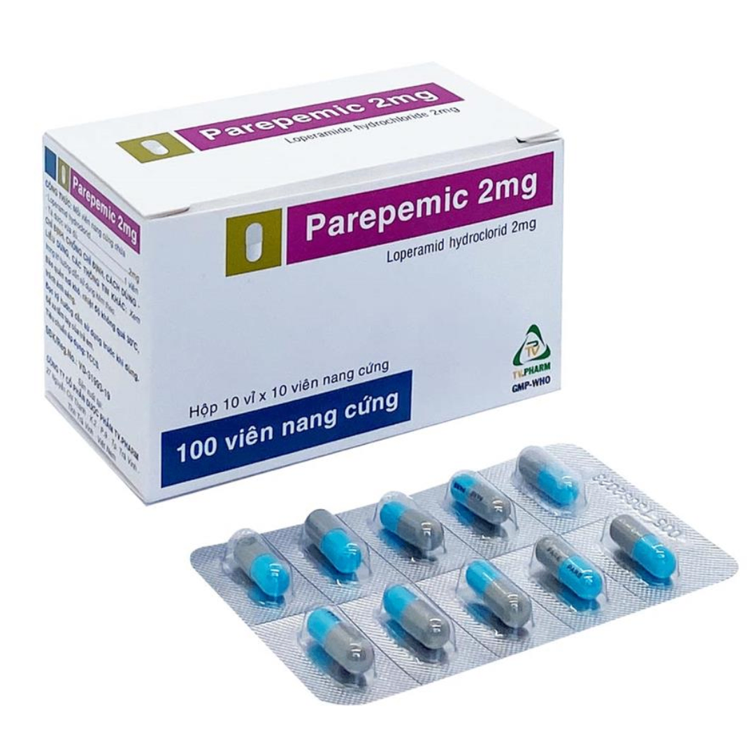 1556. Parepemic Caps 2Mg - (Loperamid 2mg) - [Thùng 105 hộp; hộp 10 vỉ; vỉ 10 viên] Trà Vinh - Việt Nam