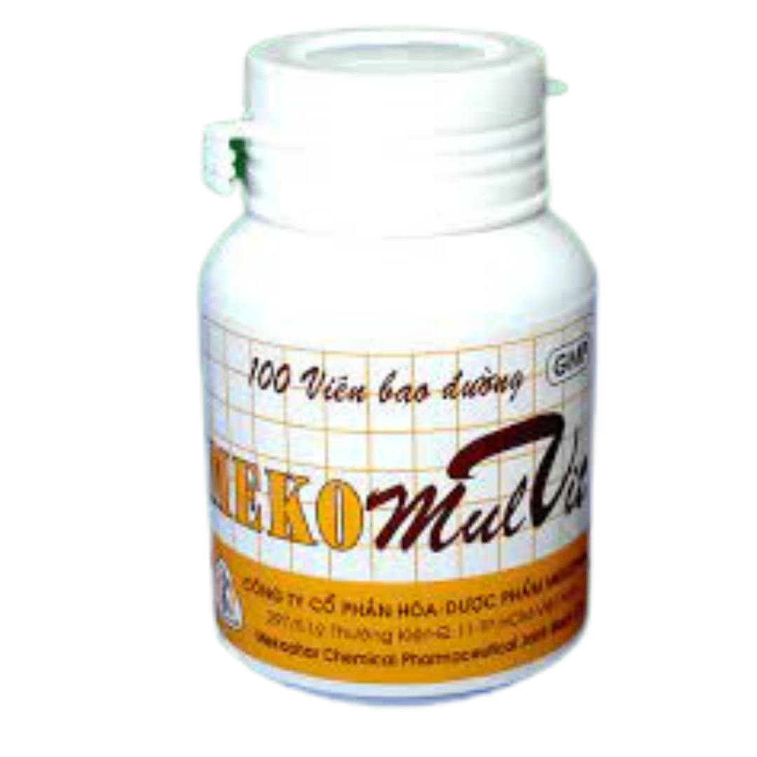 1562. Mekomulvit Vbđ - [Thùng 126 chai; chai 100 viên] Mekophar - Việt Nam