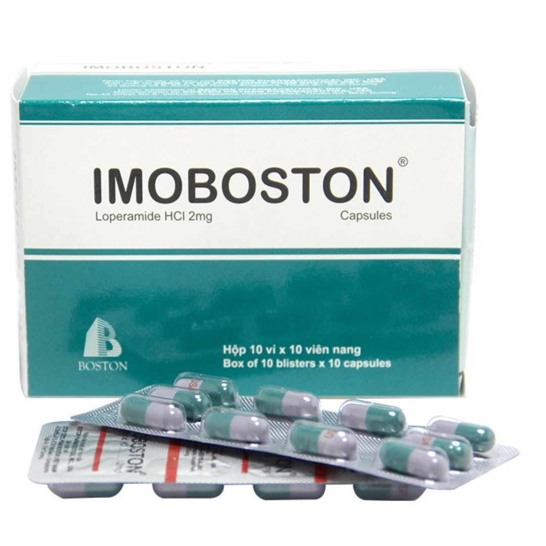 1622. Imoboston - (Loperamide HC 2mg) - [Thùng 72 hộp; hộp 10 vỉ; vỉ 10 viên] Bostonpharma - Việt Nam