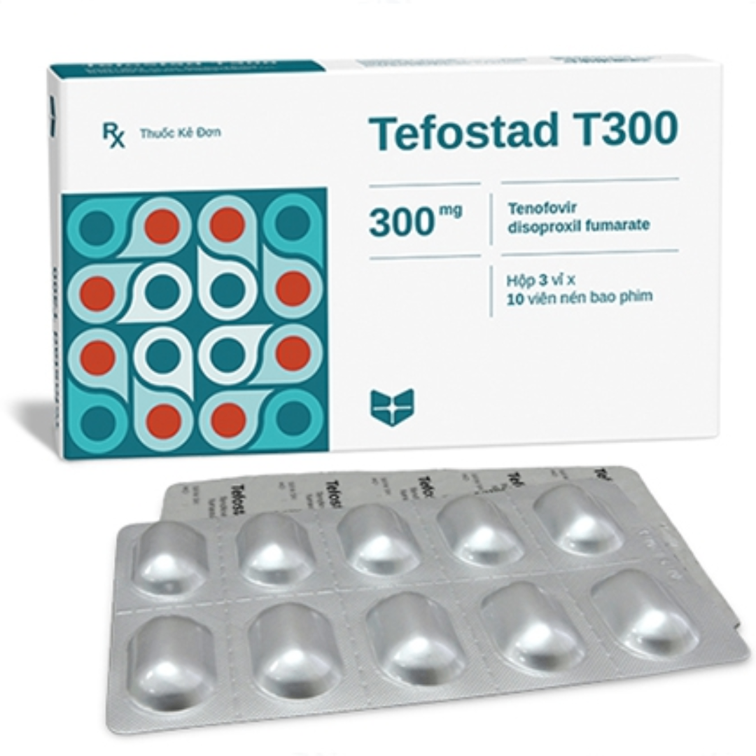2041. Tefostad T300 - (Tenofovir disoproxil fumarate 300mg) - [Thùng 160 Hộp; Hộp 3 Vỉ; Vỉ 10 Viên] Stella - Việt Nam