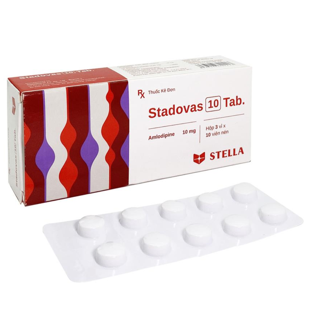 1889. Amlodipine Stella 10Mg - (Amlodipine (dưới dạng Amlodipine besilat) 10mg) - [Thùng 320 Hộp; Hộp 3 Vỉ; Vỉ 10 Viên] Stella - Việt Nam