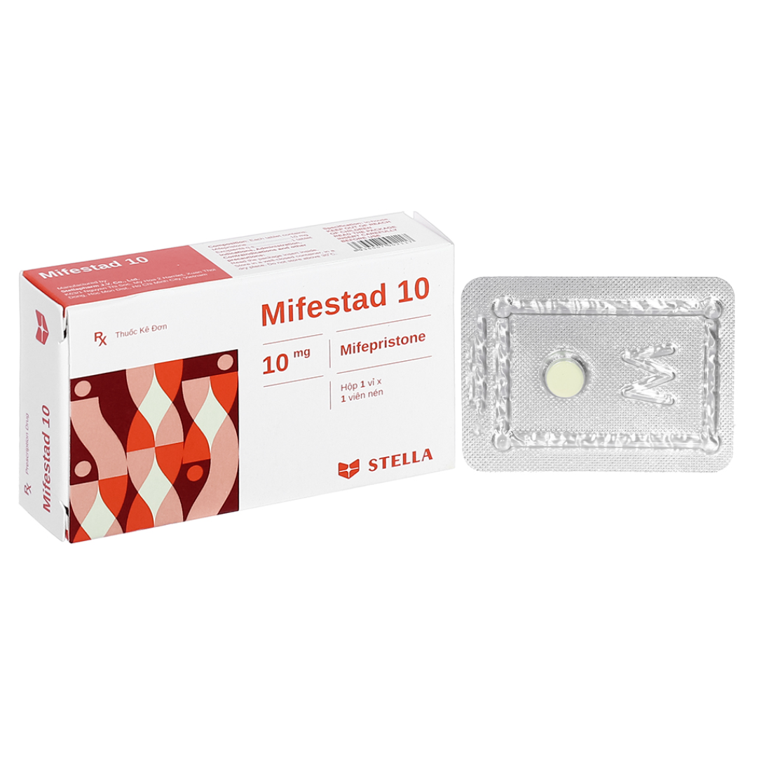 2065. Mifestad 10 - (Mifepristone 10mg) - [Thùng 420 Hộp; Hộp 1 Vỉ; Vỉ 1 Viên] Stella - Việt Nam