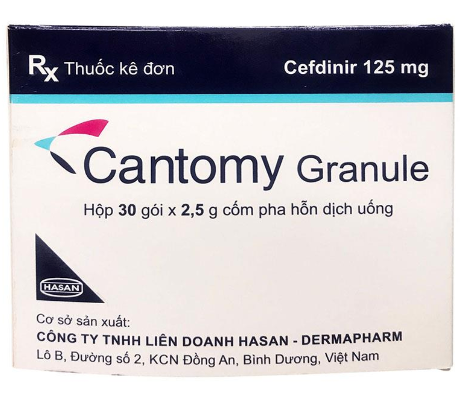 2113. Cantomy Granule - (Cefdinir 125mg) - [Thùng 80 Hộp; Hộp 30 Gói; Gói 2.5 G] Hasan - Việt Nam