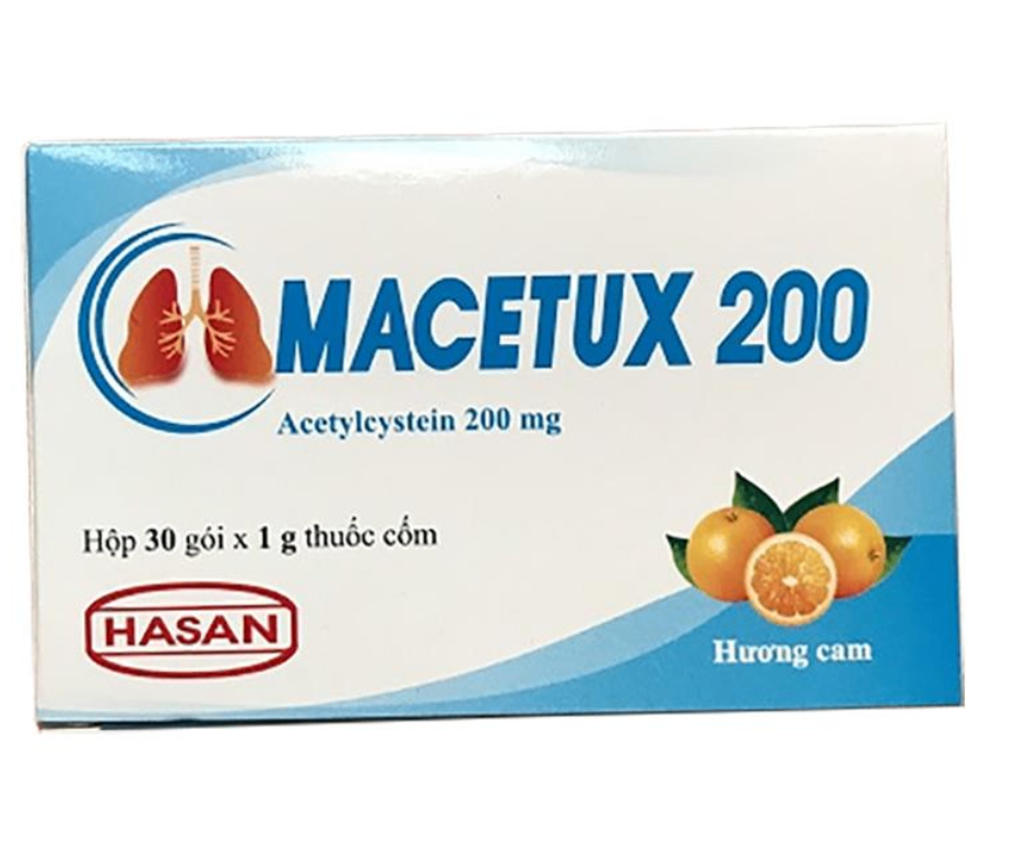 2085. Macetux200 - (Acetylcystein 200mg) - [Thùng 145 hộp; hộp 30 g; g 1 gói] Hasan - Việt Nam