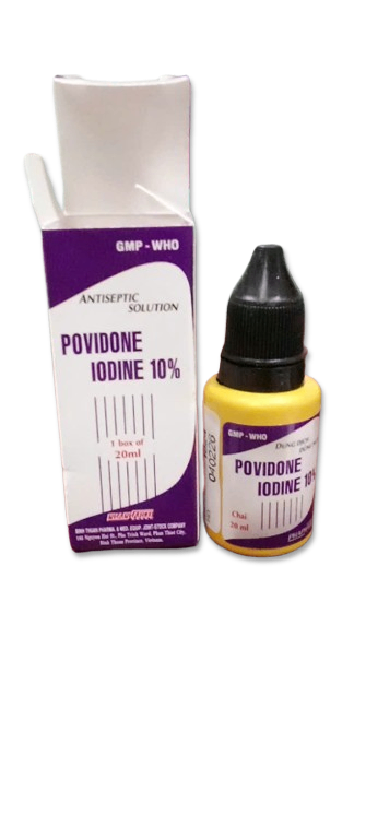 2209. Povidone Iodine 10% - (Povidone Iodine 10%) - [Thùng 351 chai; chai 1 hộp; hộp 20 ml] Bình Thuận - Việt Nam