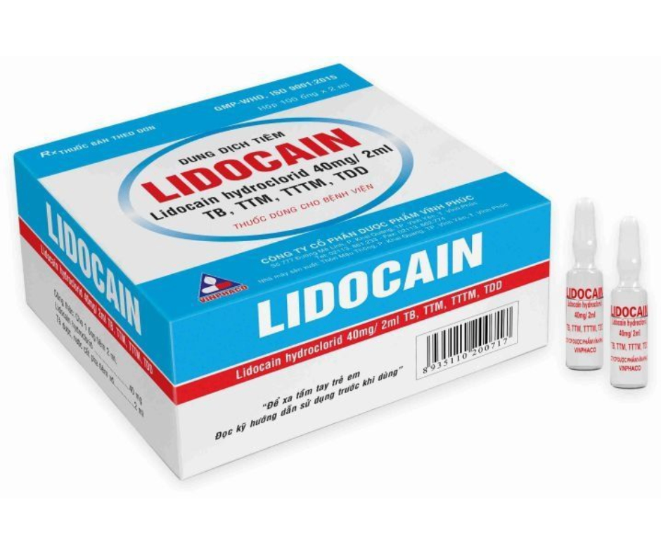 2321. Lidocain - (Lidocain hydroclorid 40mg/2ml) - [Thùng 36 hộp; hộp 100 ống; ống 2 ml] Vinphaco - Việt Nam