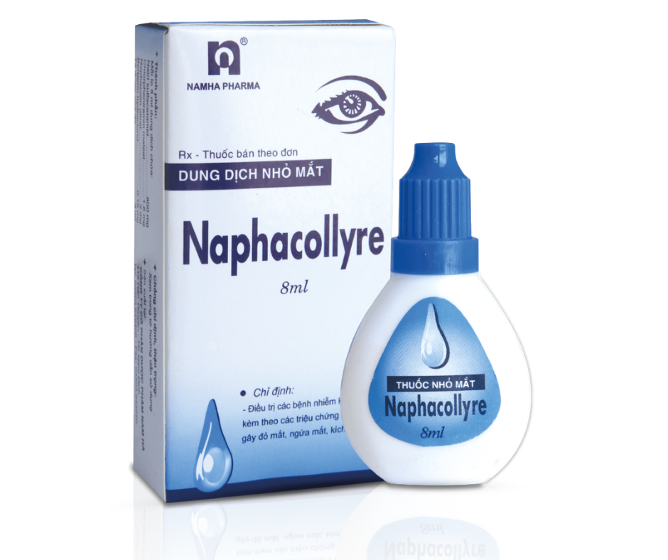 2444. Naphacollyre 8Ml - (Natri sulfacetamid 10g + Chlorpheniramin maleat 20mg + Naphazolin nitrat 25mg + Berberin hydroclorid 2mg) - [Thùng 360 Hộp; Hộp 1 Chai; Chai 8 Ml] NAM HÀ - VIỆT NAM