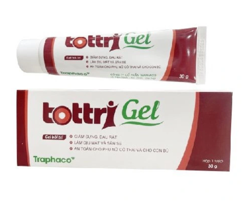 2632. Tottri Gel - (Cao dược liệu + Tinh chất lô hội + nano curcumin + borneol + carrageenan) - [Thùng 60 hộp; hộp 1 tube; tube 30 g] Traphaco - Việt Nam