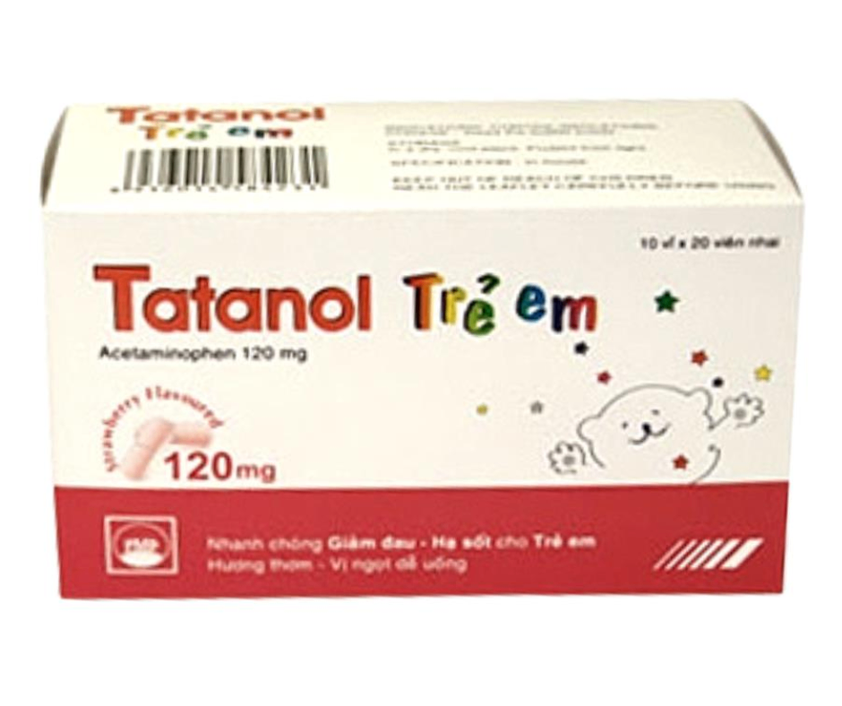 2922. Tatanol Trẻ Em - (Acetaminophen 120mg) - [Thùng 126 hộp; hộp 10 vỉ; vỉ 20 viên] Pymepharco - Việt Nam