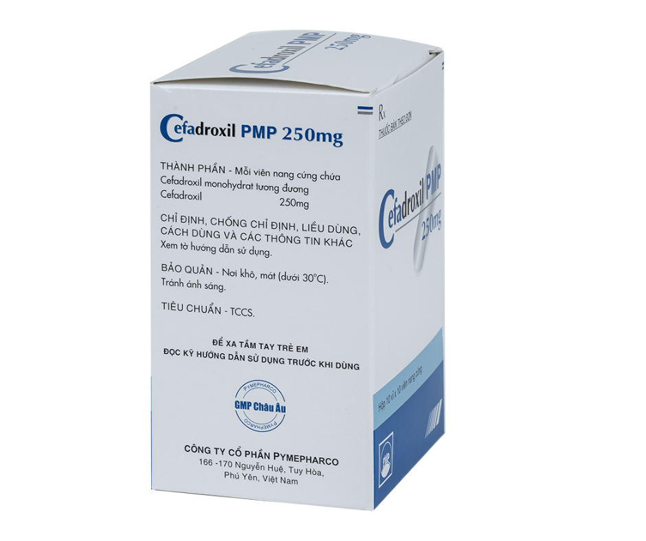 2774. Cefadroxil 250Mg Pmp - (Cefadroxil 250mg) - [Thùng 90 hộp; hộp 10 vỉ; vỉ 10 viên] Pymepharco - Việt Nam