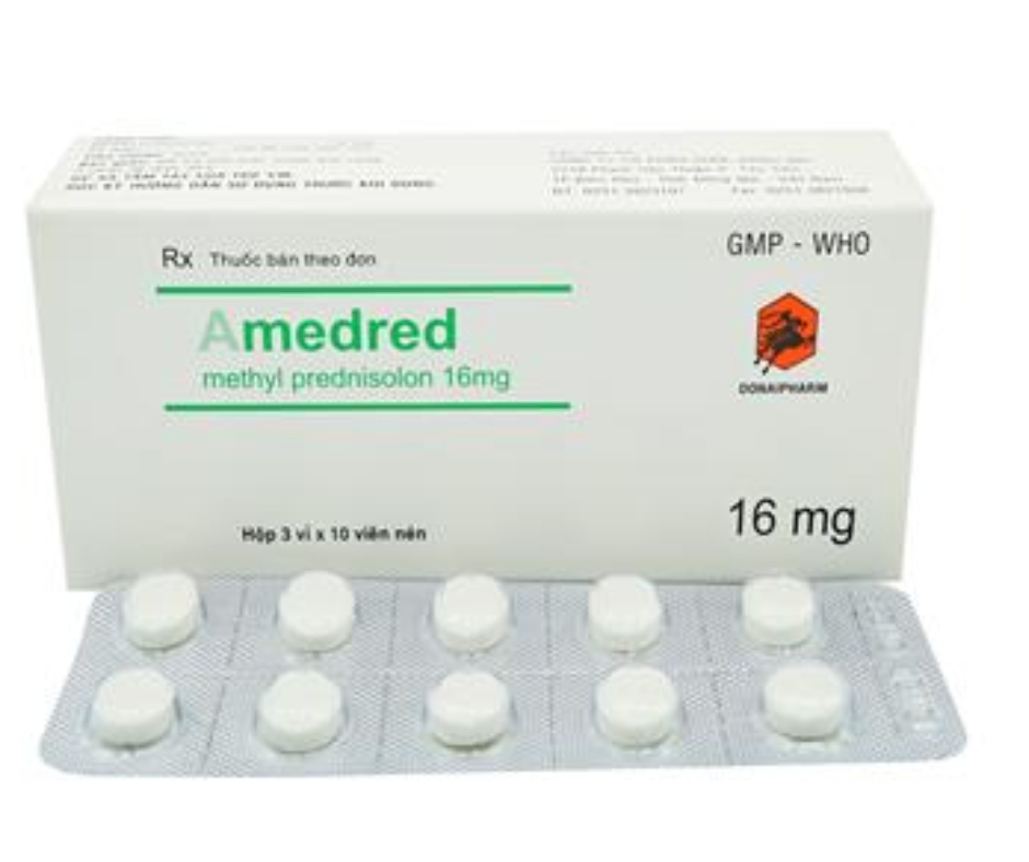 3002. Amedred 16 - (Methyl presnisolon 16mg) - [Thùng 272 Hộp; Hộp 3 Vỉ; Vỉ 10 Viên] Đồng Nai - Việt Nam
