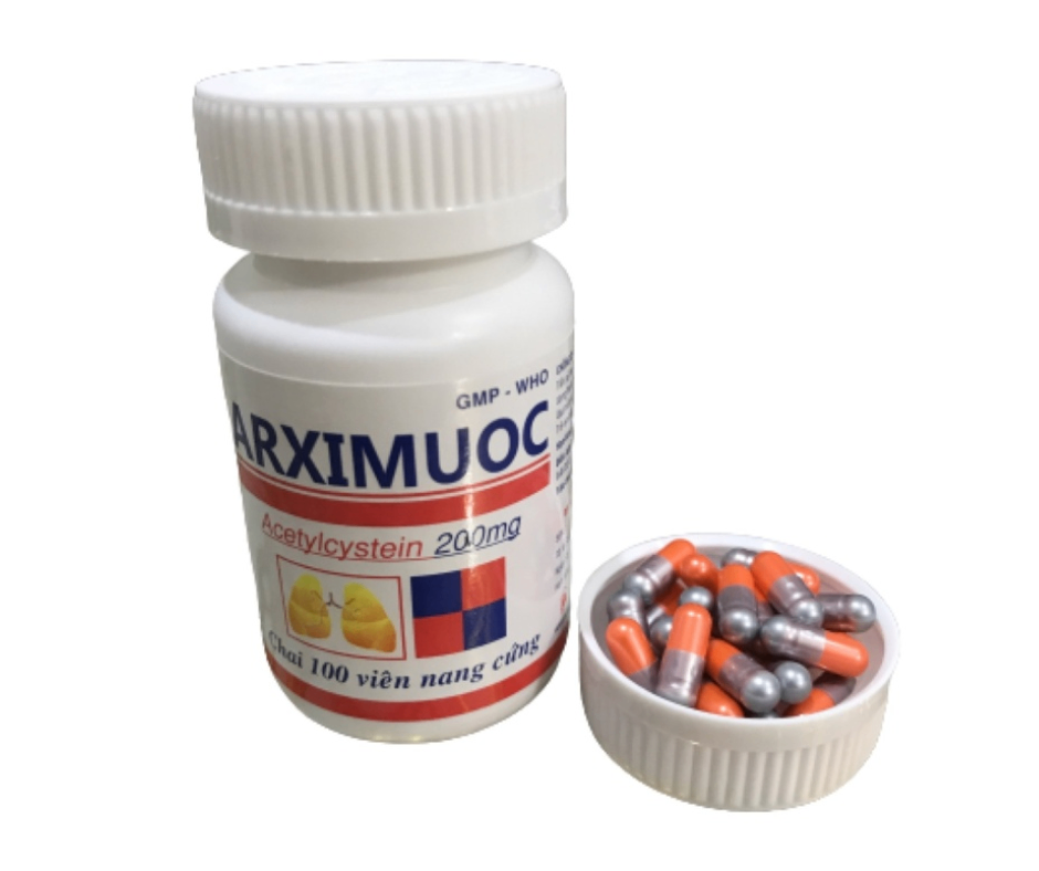 3003. ARXIMUOC - (Acetylcystein 200mg) - [Thùng 136 Chai; Chai 100 Viên] Đồng Nai - Việt Nam