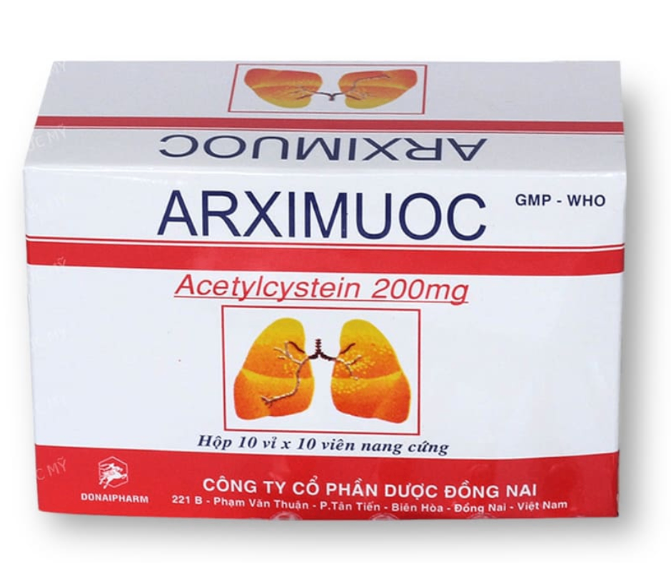 3004. Arximuoc - (Acetylcystein 200mg) - [Thùng 93 Hộp; Hộp 10 Vỉ; Vỉ 10 Viên] Đồng Nai - Việt Nam