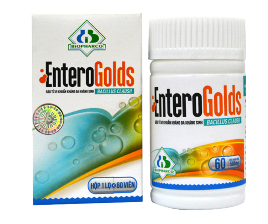 3238. Enterogolds - [Thùng 100 Hộp; Hộp 1 Lọ; Lọ 60 Viên] Biopharco - Việt Nam
