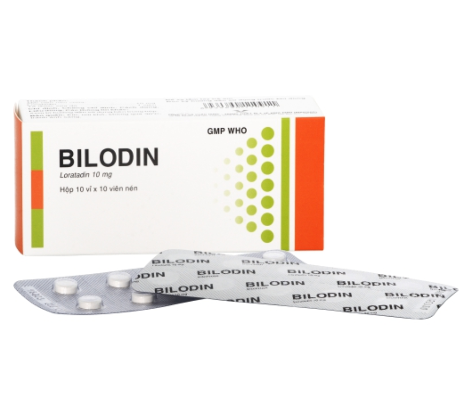 3412. Bilodin - (Loratadin 10mg) - [Thùng 147 hộp; hộp 10 vỉ; vỉ 10 viên] Bidiphar - Việt Nam