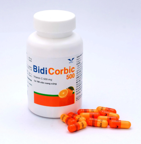 3452. Bidicorbic 500 - (Vitamin C 500mg) - [Thùng 84 lọ; lọ 100 viên] Bidiphar - Việt Nam