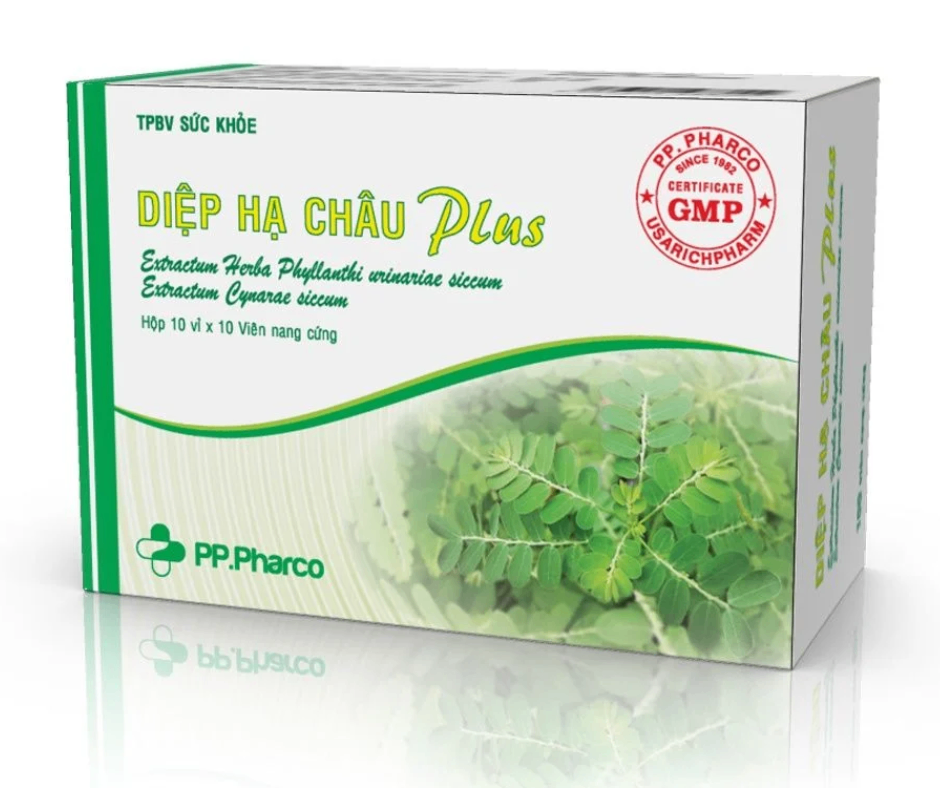 3577. Diệp Hạ Châu Plus - (Cao khô Diệp hạ châu 80mg + Cao khô Actiso 40mg) - [Thùng 150 hộp; hộp 10 vỉ; vỉ 10 viên] Pp.pharco - Việt Nam