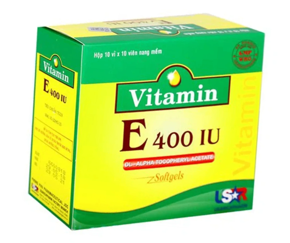 3590. Vitamin E 400Iu - (DL- Alphatocopheryl acetat 400IU) - [Thùng 120 hộp; hộp 10 vỉ; vỉ 10 viên] Pp.pharco - Việt Nam
