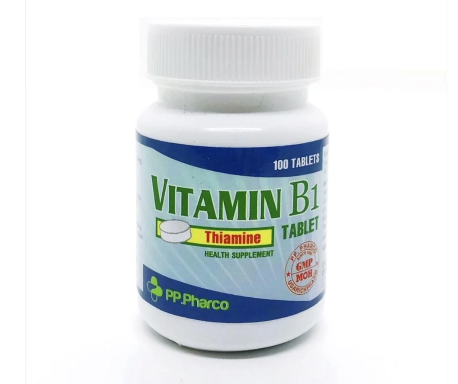 3607. Vitamin B1 Tablet - (Vitamin B1 1.50mg + Kẽm gluconat 5mg) - [Thùng 540 chai; chai 100 viên] Pp.pharco - Việt Nam