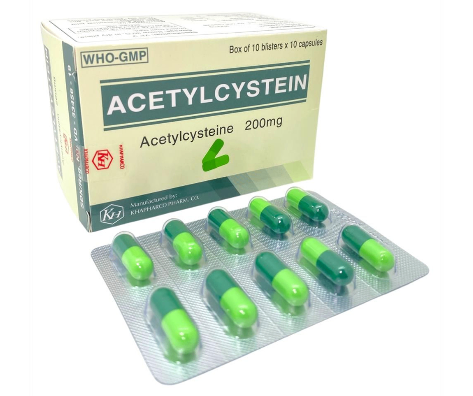 3640. Acetylcystein - (Acetylcystein 200mg) - [Thùng 168 hộp; hộp 10 vỉ; vỉ 10 viên] Khánh Hòa - Việt Nam