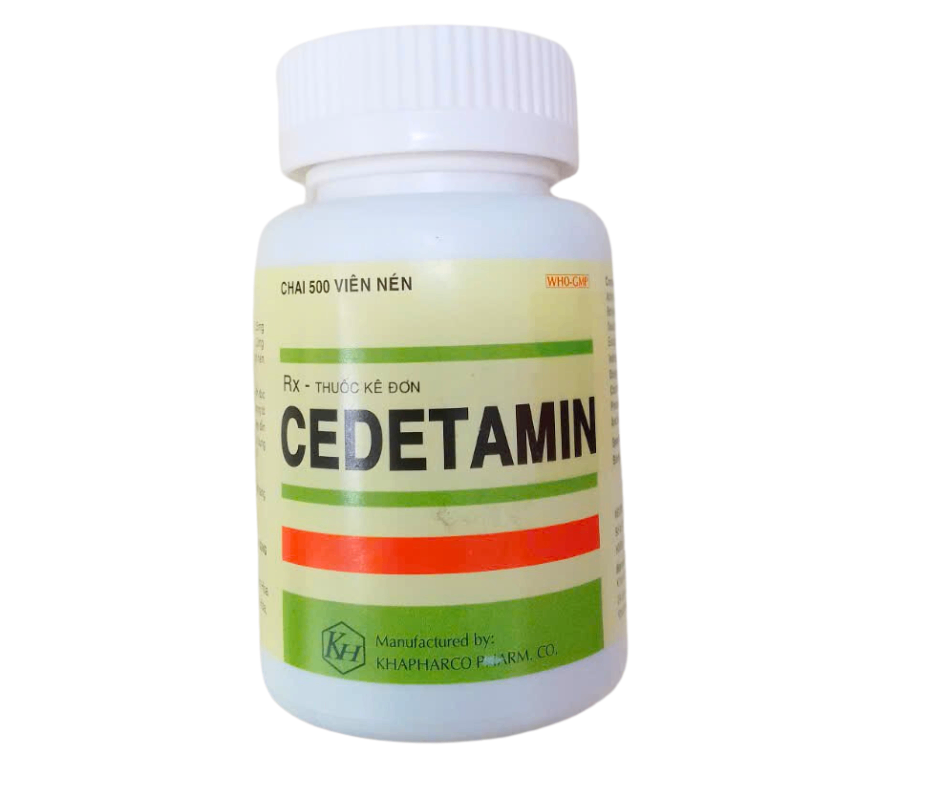 3659. Cedetamin - (Betamethason 0.25mg + Dexclopheniramin 2mg) - [Thùng 252 chai; chai 500 viên] Khánh Hòa - Việt Nam