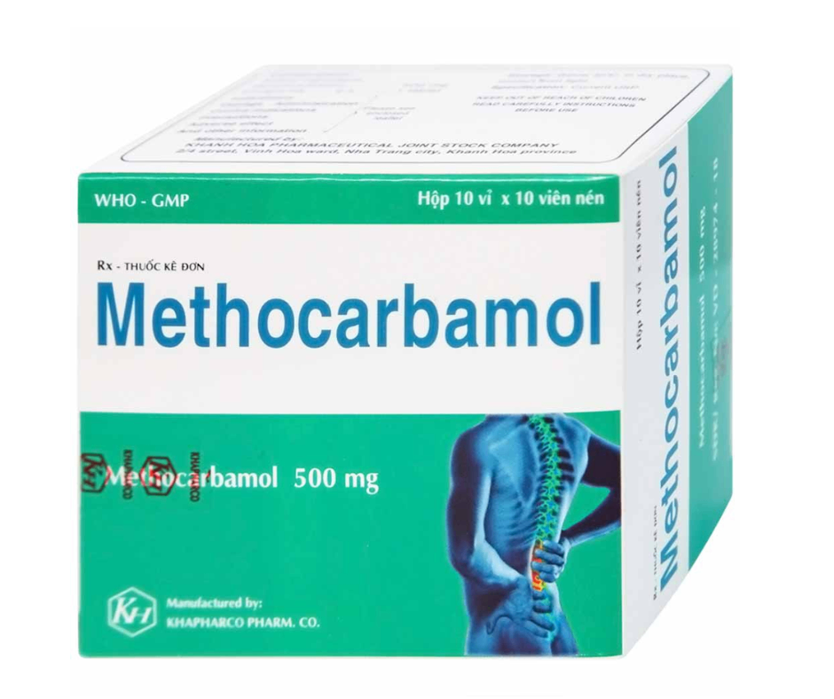 3731. Methocarbamol - (Methocarbamol 500mg) - [Thùng 112 hộp; hộp 10 vỉ; vỉ 10 viên] Khánh Hòa - Việt Nam