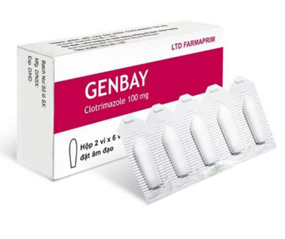 4010. Genbay - (Clotrimazole 100mg) - [Thùng 90 Hộp; Hộp 2 Vỉ; Vỉ 6 Viên] Ltd Farmaprim - Moldova