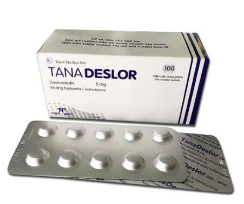 4051. Tanadeslor - (Desloratadin 5mg) - [Thùng 162 hộp; hộp 10 vỉ; vỉ 10 viên] Thành Nam - Việt Nam