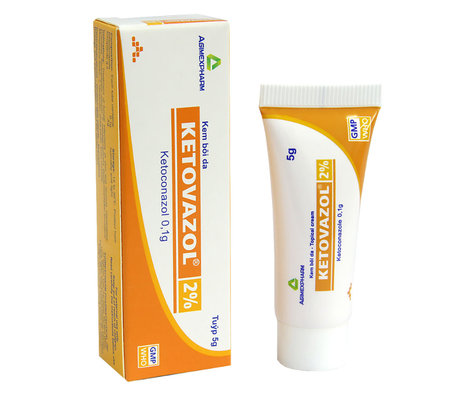 4087. Ketovazol 2% Tube 5G - (Ketoconazol 2%) - [Thùng 360 Hộp; Hộp 1 Tuýp; Tuýp 5 G] Agimexpharm - Việt Nam