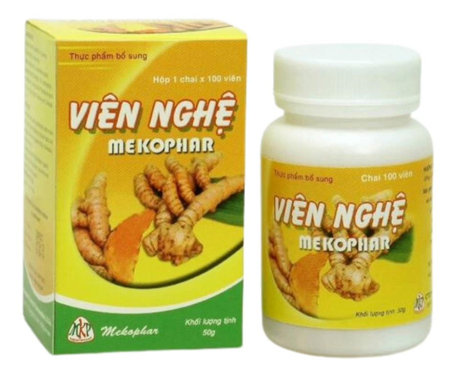 4146. Viên Nghệ Mekophar (C/100V) - (Tinh chất nghệ 400mg + mật ong 50mg) - [Thùng 96 Chai; Chai 100 Viên] Mekophar - Việt Nam