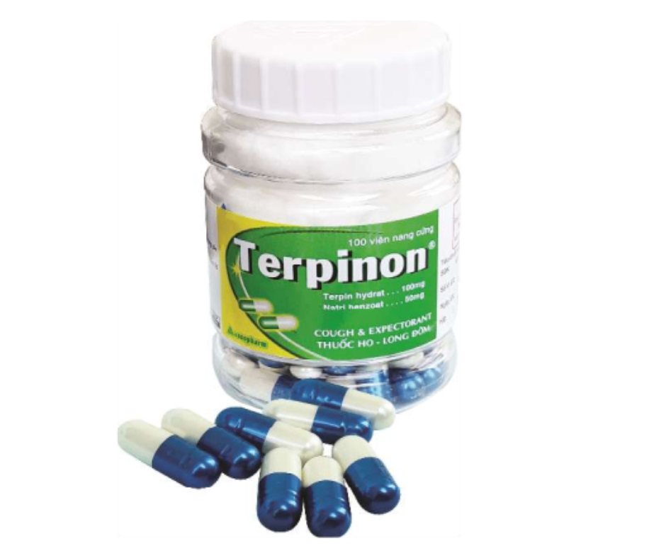 4571. Terpinon (Nang So 3) - (Terpin hydrat 100mg + Natri benzoat 50mg) - [Thùng 120 chai; chai 100 viên] Vacopharm - Việt Nam
