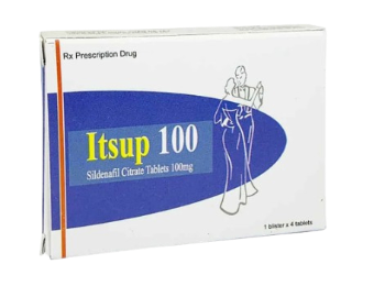 4977. Itsup 100 - (Sildenafil Citrate 100mg) - [Thùng 540 Hộp; Hộp 1 Vi; Vỉ 4 Viên] Ấn Độ - Việt Nam