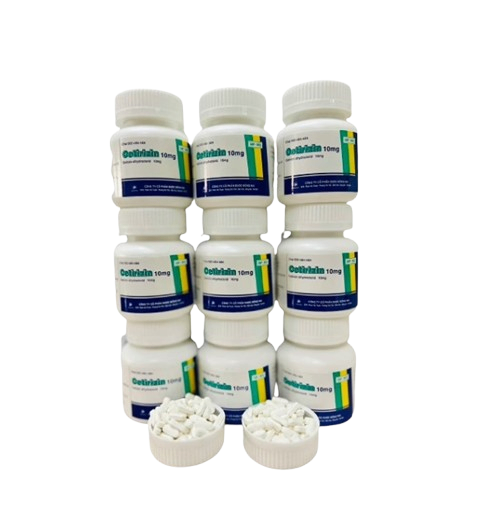 4933. Cetirizin - (Cetirizin Dihydroclorid 10mg) - [Thùng 100 chai; chai 500 viên] Đồng Nai - Việt Nam