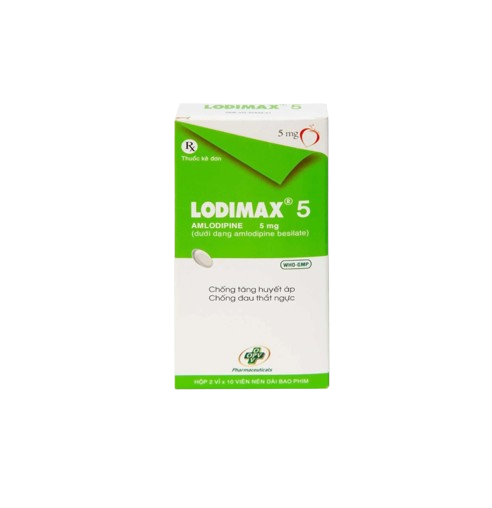5105. Lodimax 5 - (Amlodipin 5mg) - [Thùng 280 Hộp; Hộp 2 Vỉ; Vỉ 10 Viên] Opv - Việt Nam