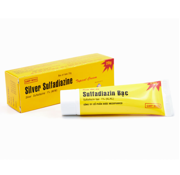 5149. Sulfadiazin Bạc - [Thùng 300 Tuýp; Tuýp 20 G] Medipharco - Việt Nam
