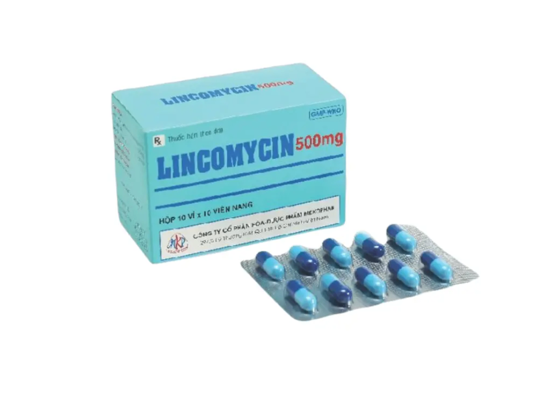 5151. Rx Lincomycin 500Mg - (Lincomycin 500mg) - [Hộp 10 Vỉ; Vỉ 10 Viên] Mekophar - Việt Nam